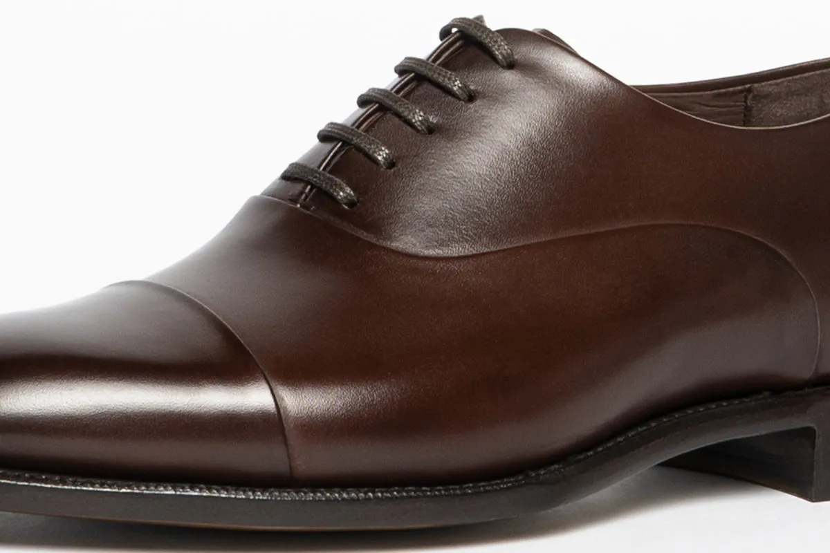 Carlos Santos 9899 Handgrade Oxford In Dark Brown Calf