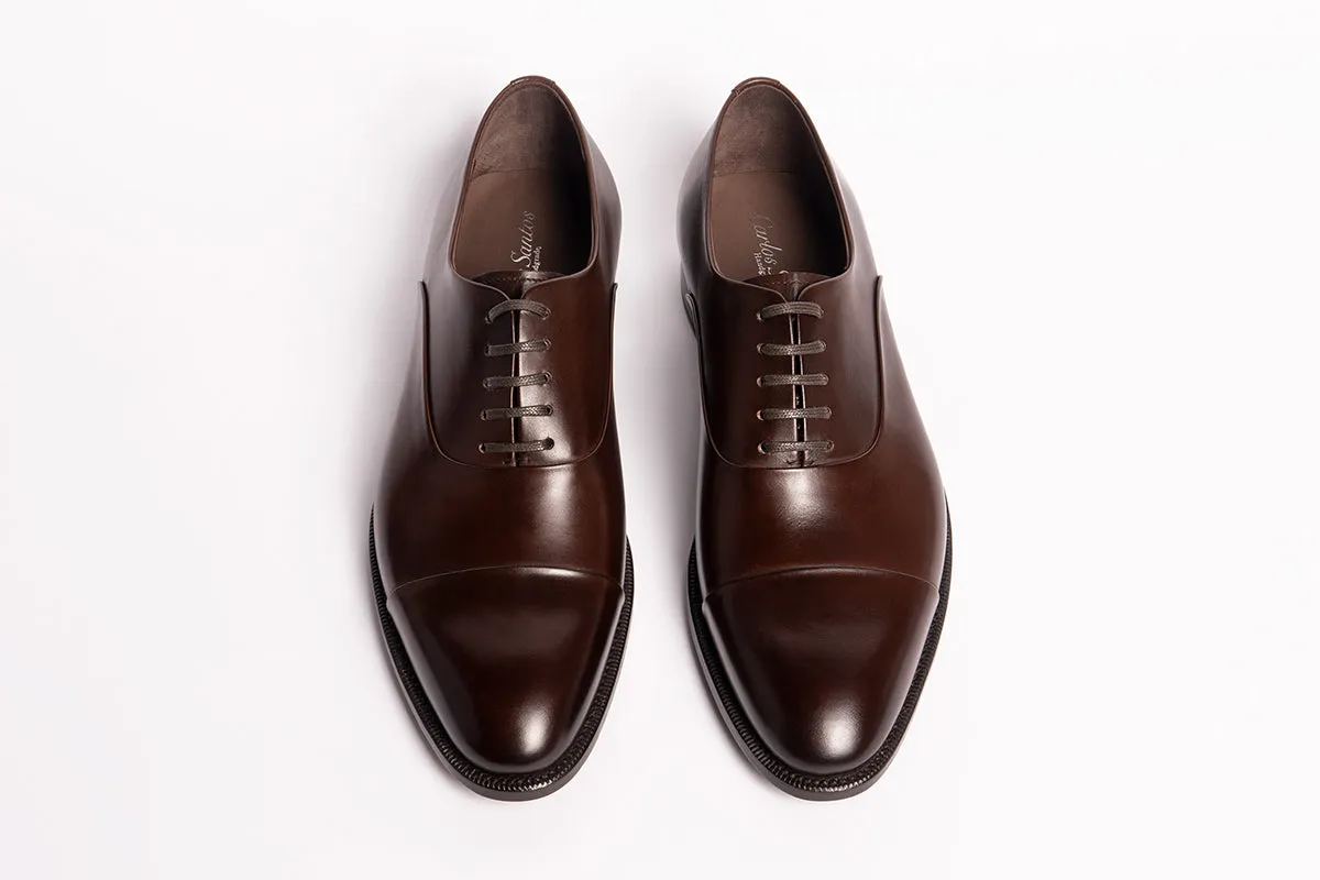 Carlos Santos 9899 Handgrade Oxford In Dark Brown Calf