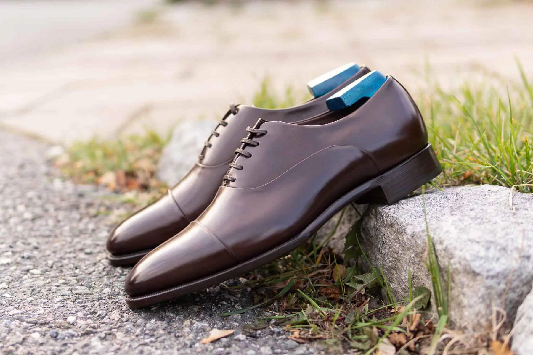 Carlos Santos 9899 Handgrade Oxford In Dark Brown Calf