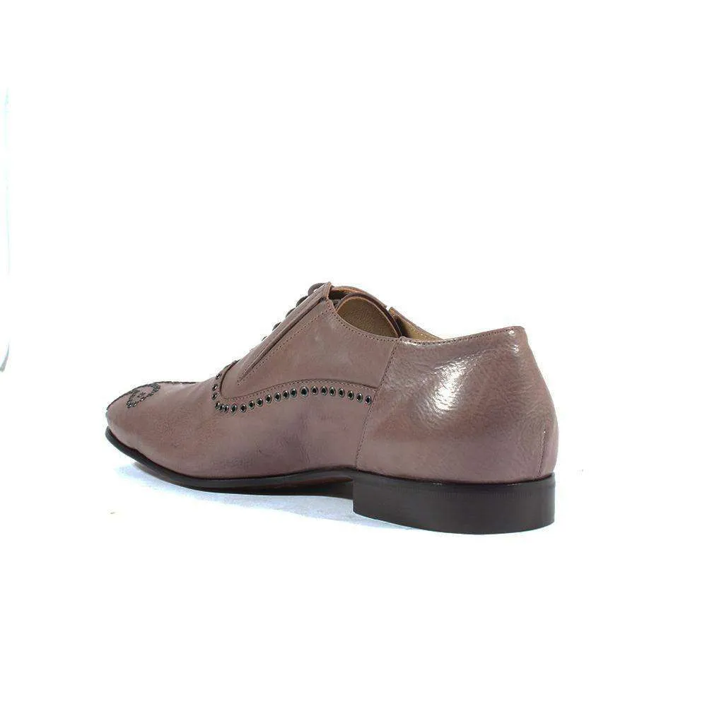 Cesare Paciotti Luxury Italian Italian Men's Designer Shoes Amazzonia Taupe Leather Oxfords (CPM2616)