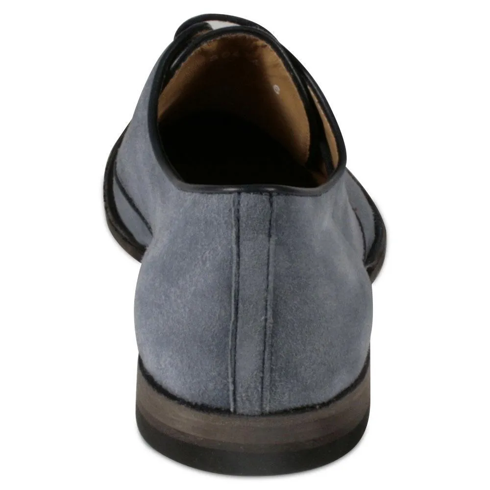 Cesare Paciotti Luxury Italian Men's Designer Blue Suede Oxfords 30474 (CPM1029)