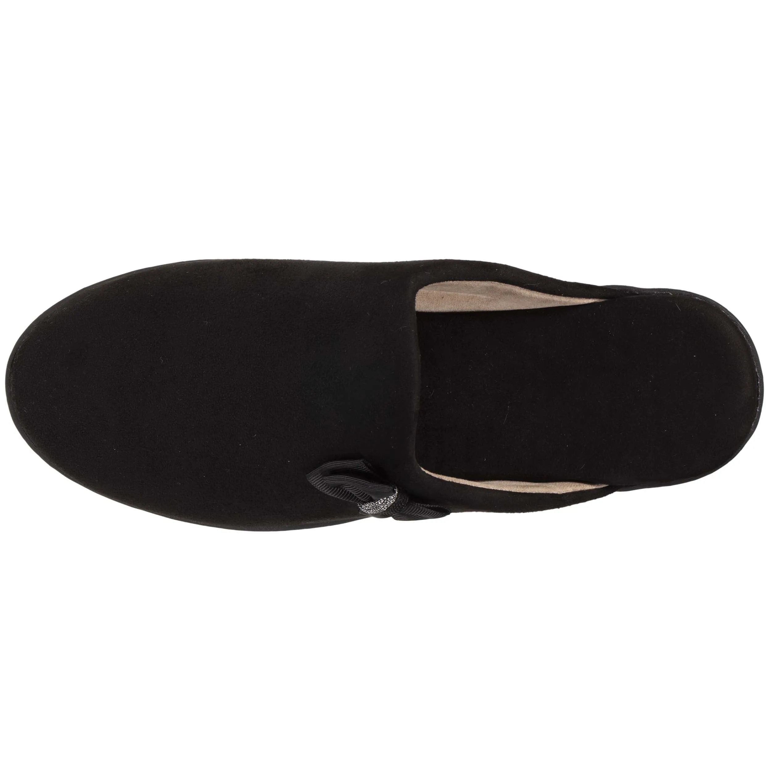 Chaussons mules Femme Talon Nœud Noir