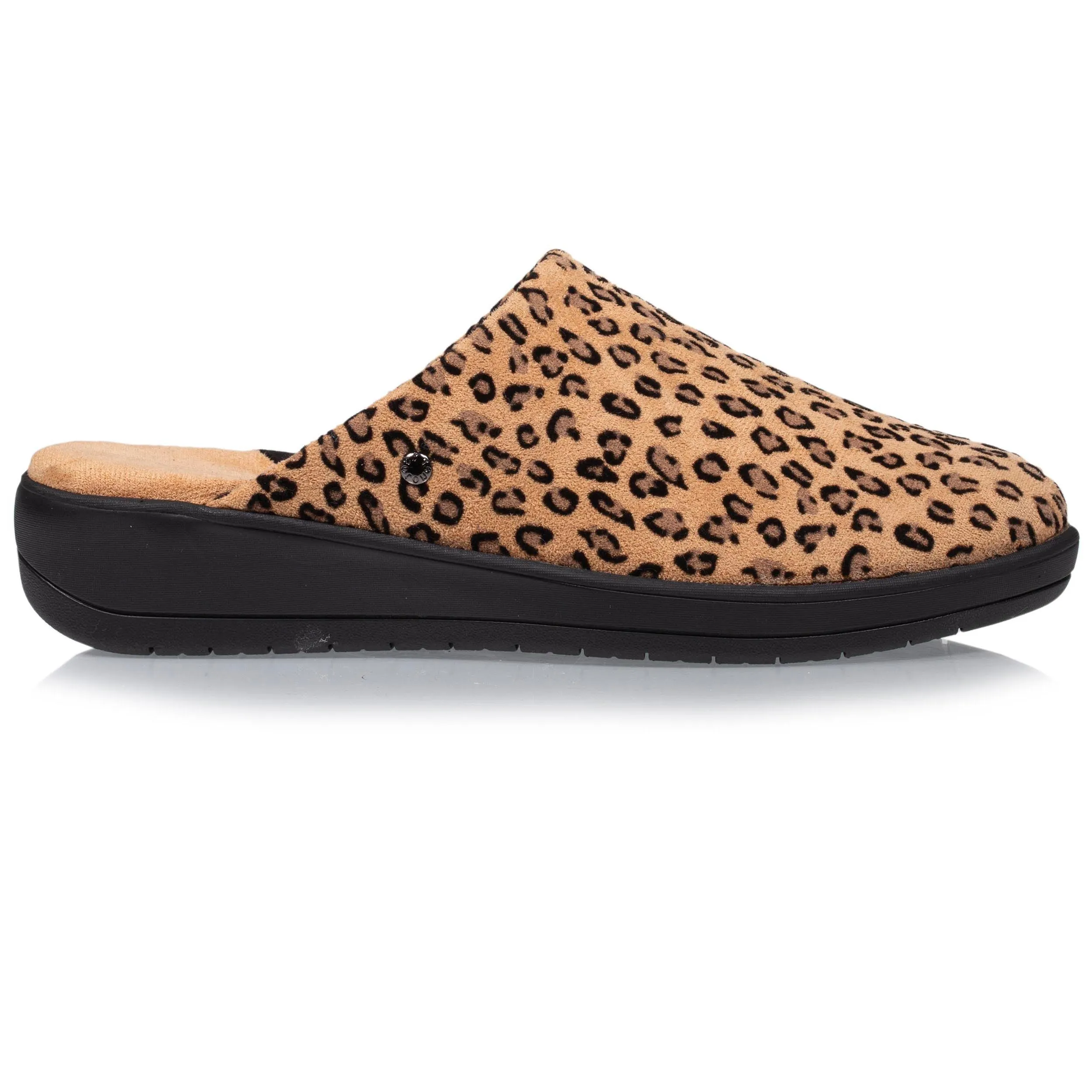 Chaussons mules talon Femme Léopard