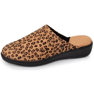 Chaussons mules talon Femme Léopard