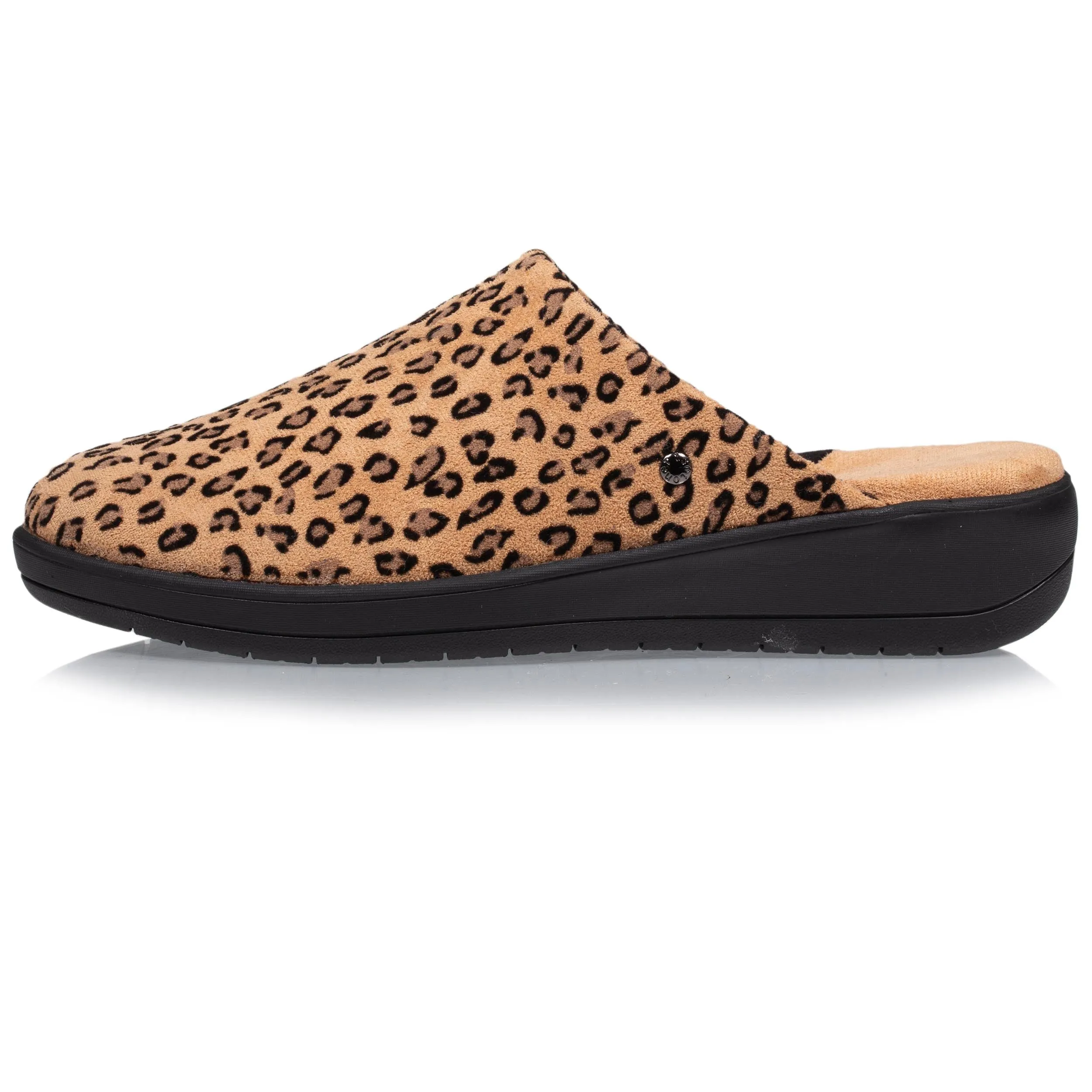 Chaussons mules talon Femme Léopard