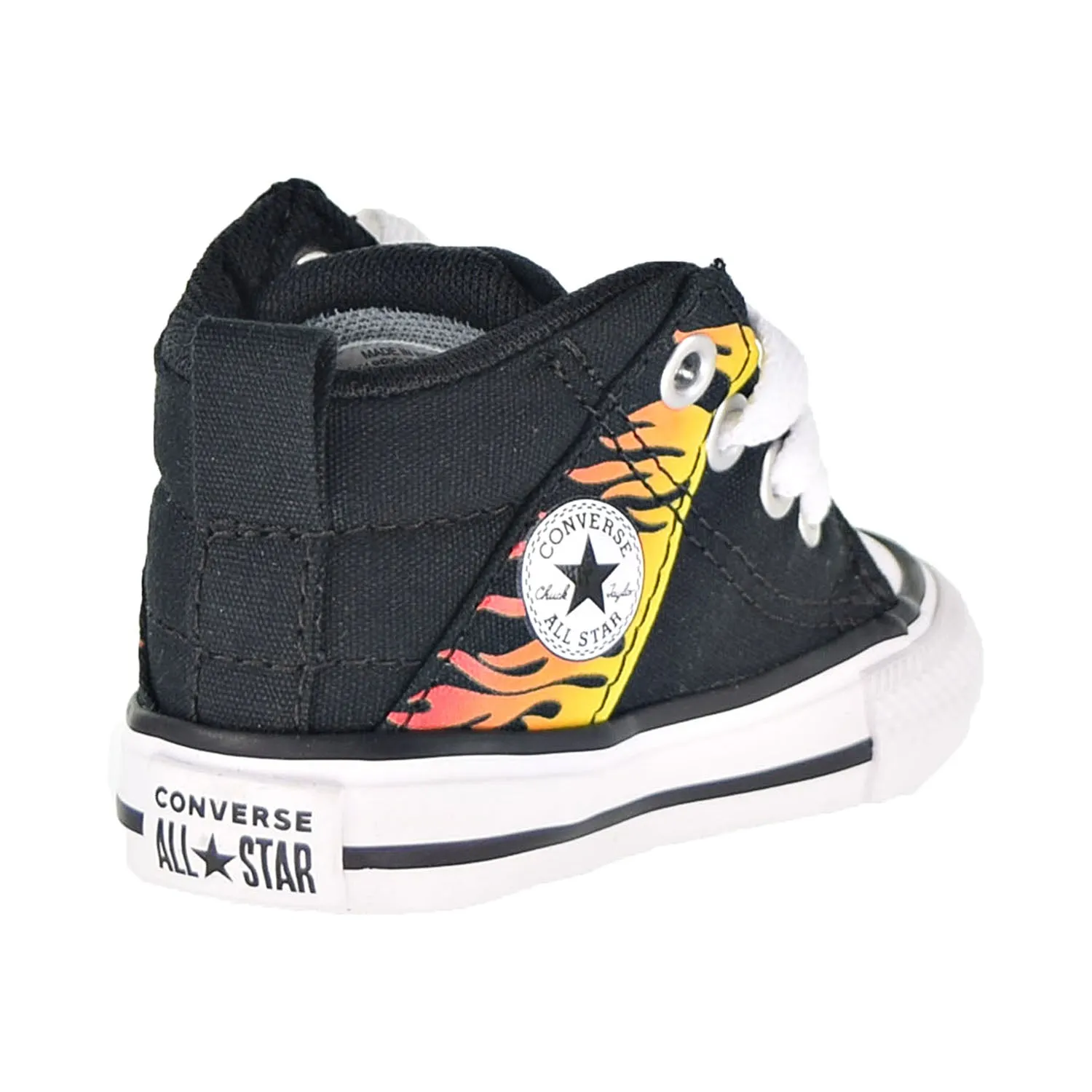 Converse Chuck Taylor AS Axel Mid "Into The Flames" Toddler Shoes Black-Yellow