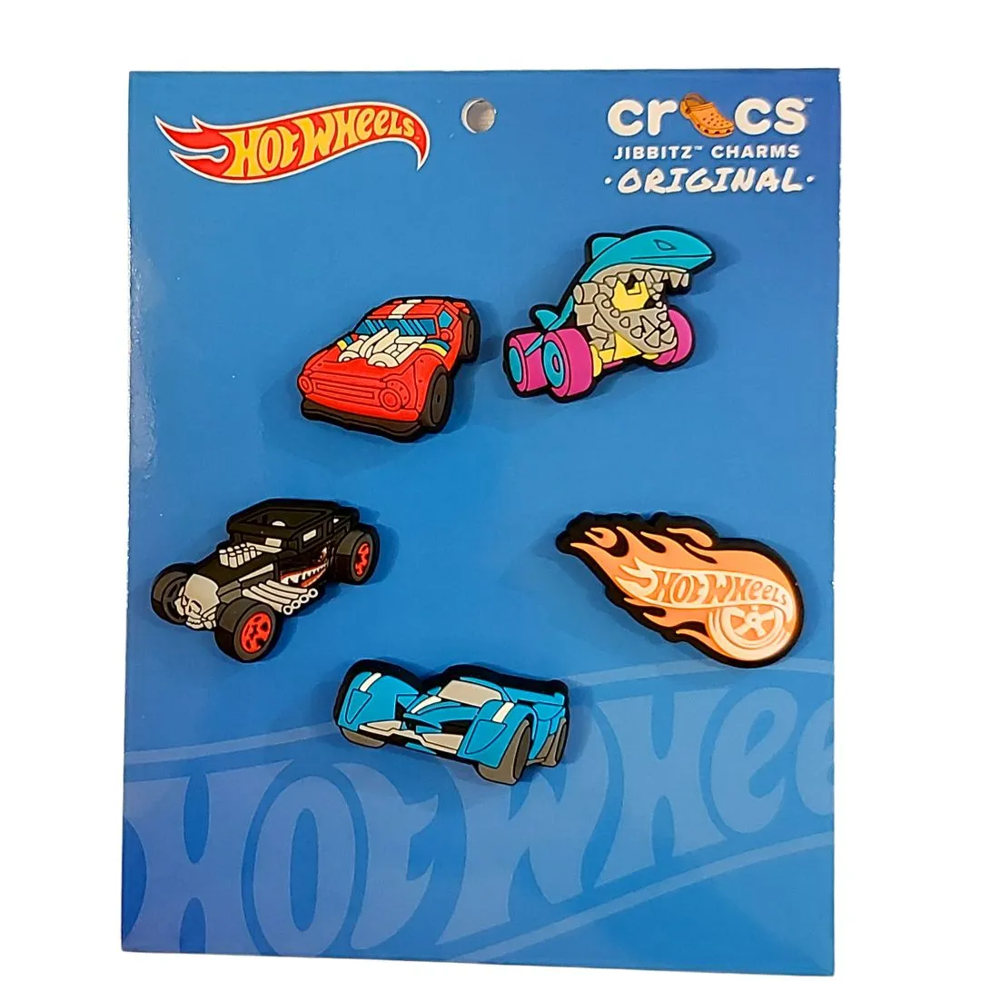 CROCS- 5 PCK. HOT WHEELS JIBBITZ