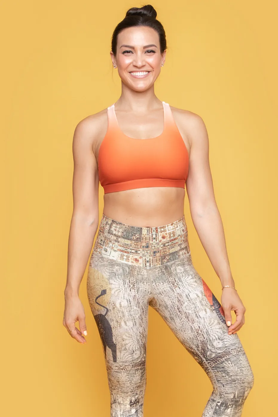 Crossed Back Sport Bra | Sienna Sunset