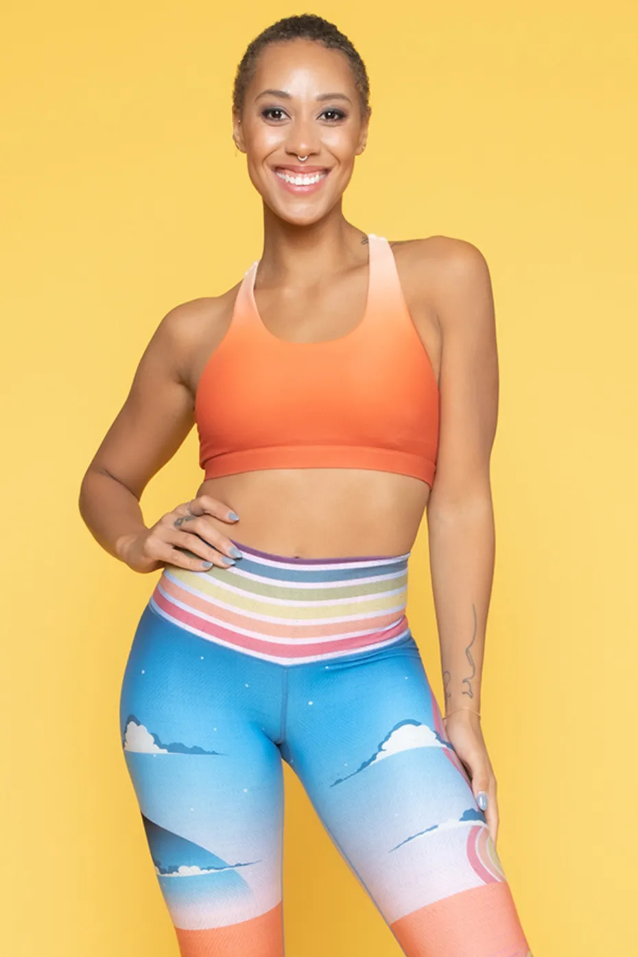 Crossed Back Sport Bra | Sienna Sunset