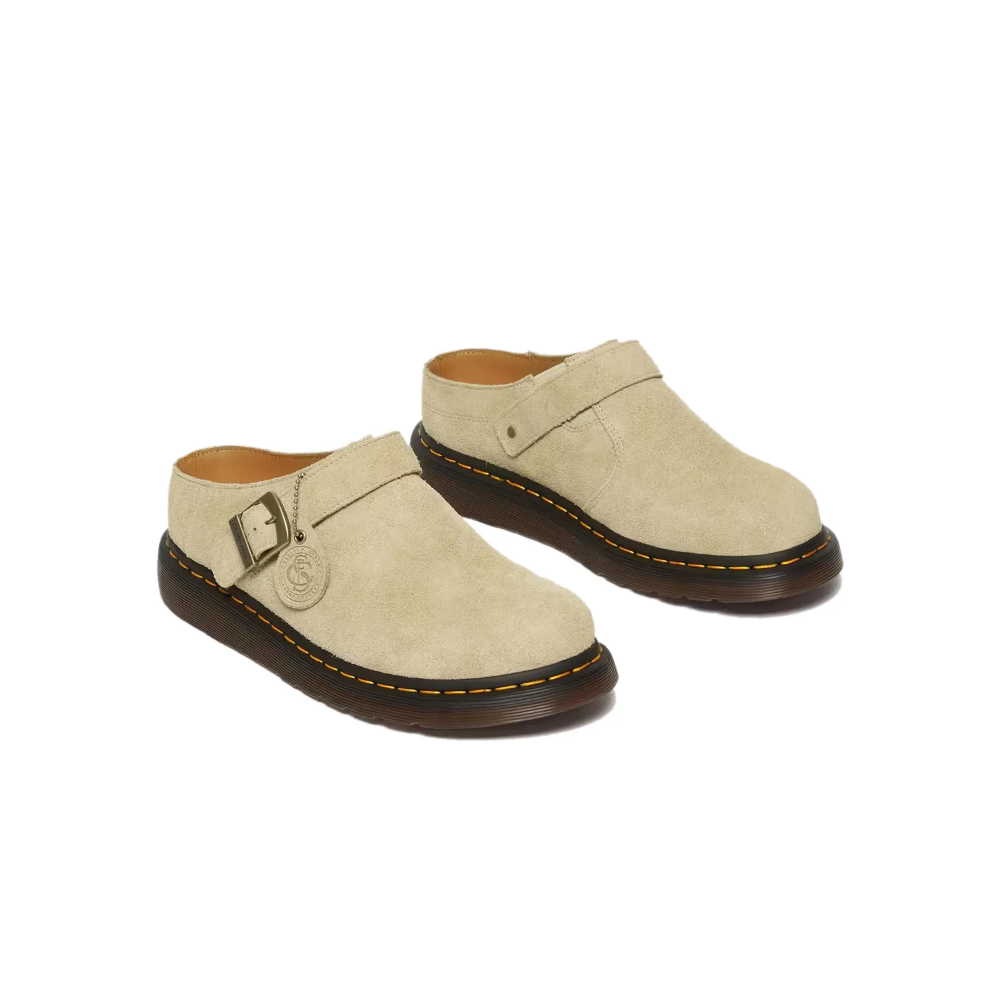 Dr. Martens Mens Isham Desert Oasis Suede Mules