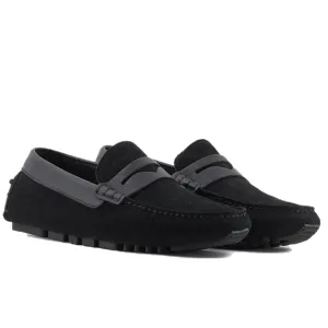 Emporio Armani Perforated Suede Loafers