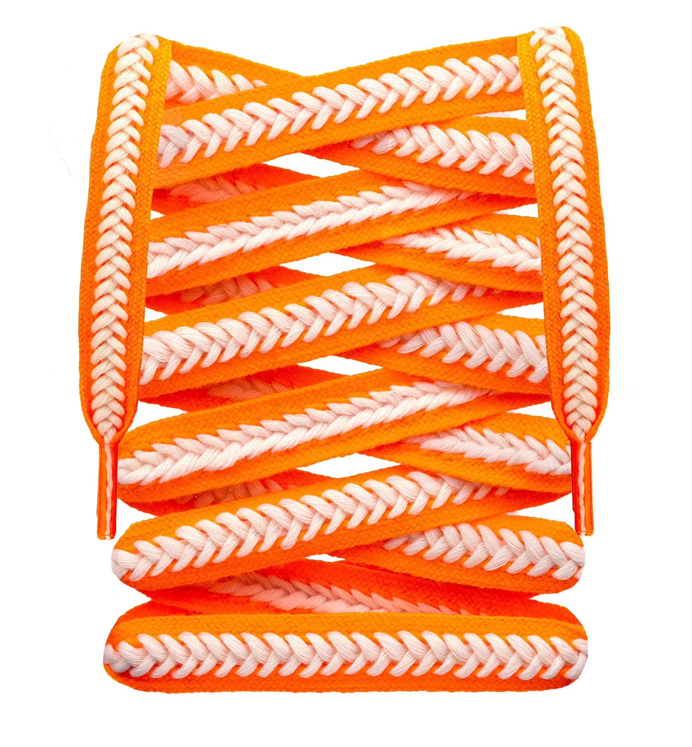Flat Wheat Woven Two-Tone Shoelaces