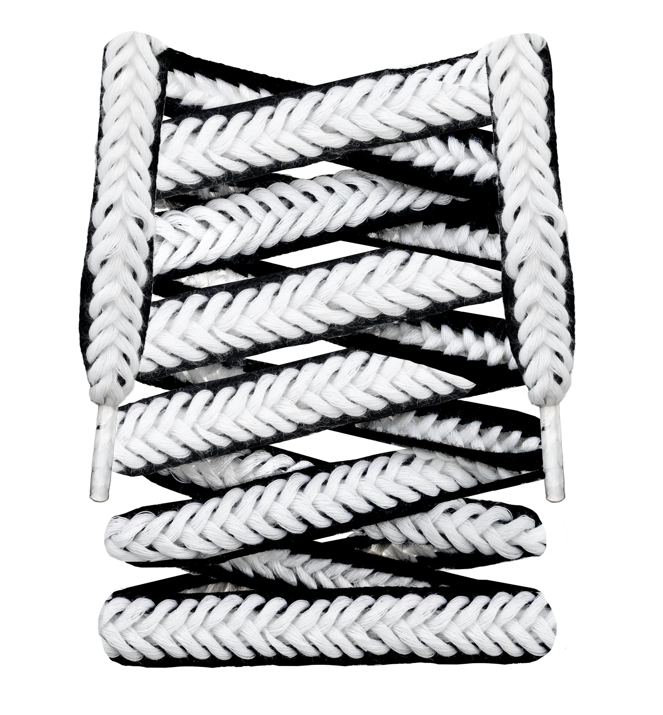 Flat Wheat Woven Two-Tone Shoelaces