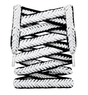 Flat Wheat Woven Two-Tone Shoelaces