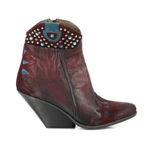 Forte W175324 Burgundy Ankle Boots