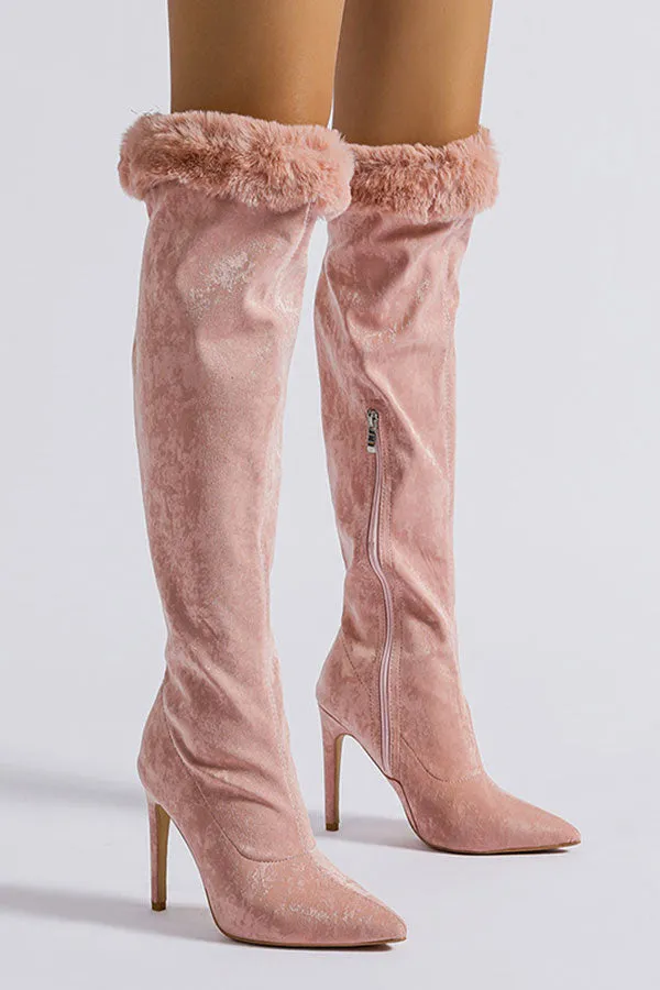 Gilding Boho Fluffy Boots