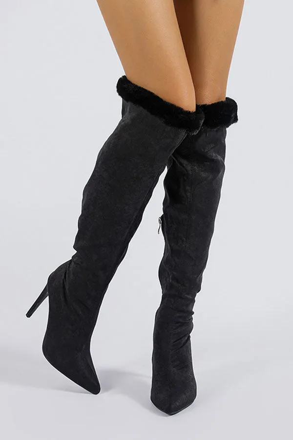 Gilding Boho Fluffy Boots