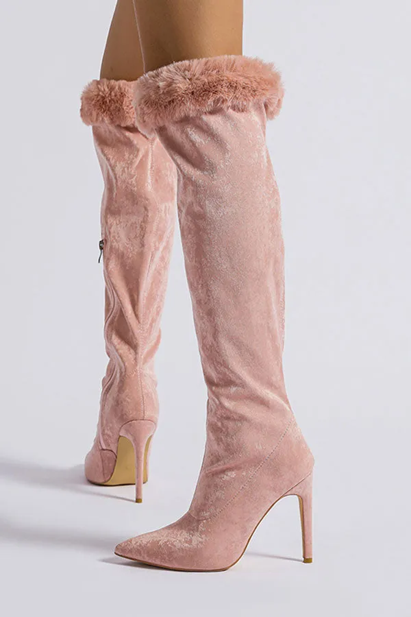 Gilding Boho Fluffy Boots
