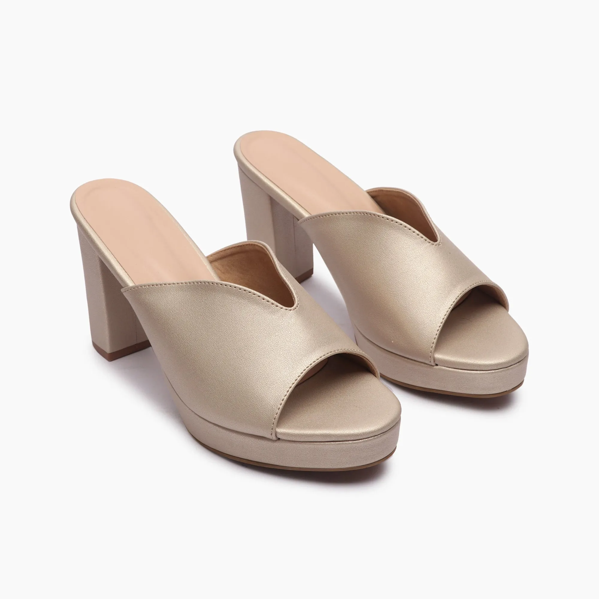High Heeled Mules