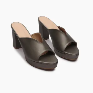 High Heeled Mules