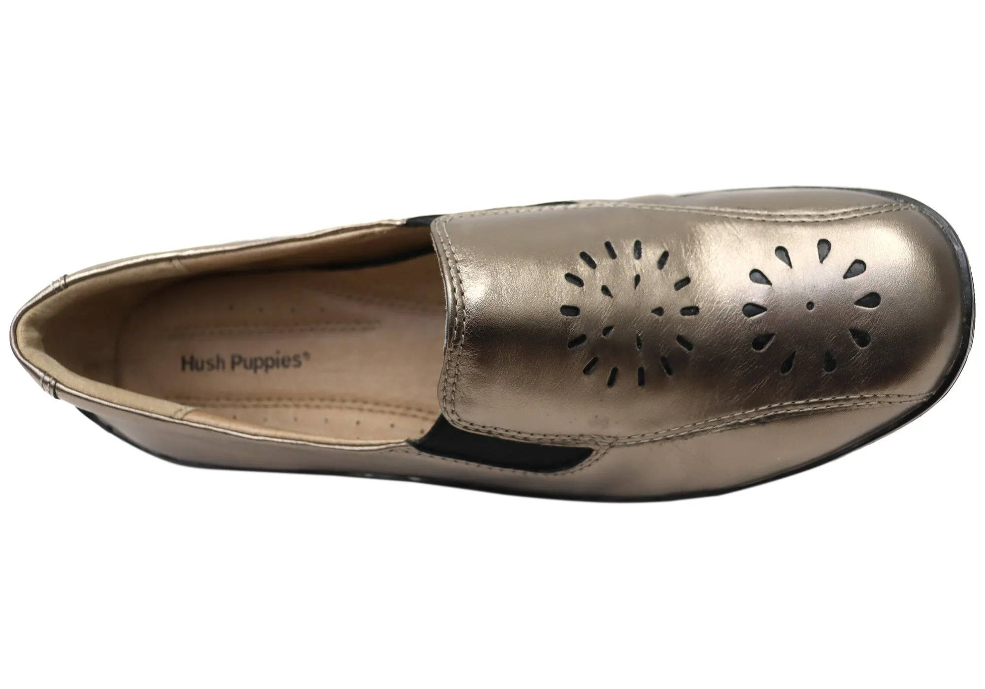 Hush Puppies Neta Womens Comfortable Leather Shoes