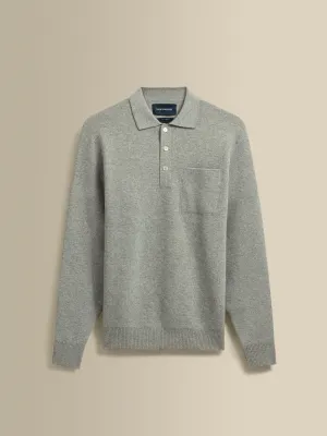 Japanese Wool Long Sleeve Polo Shirt