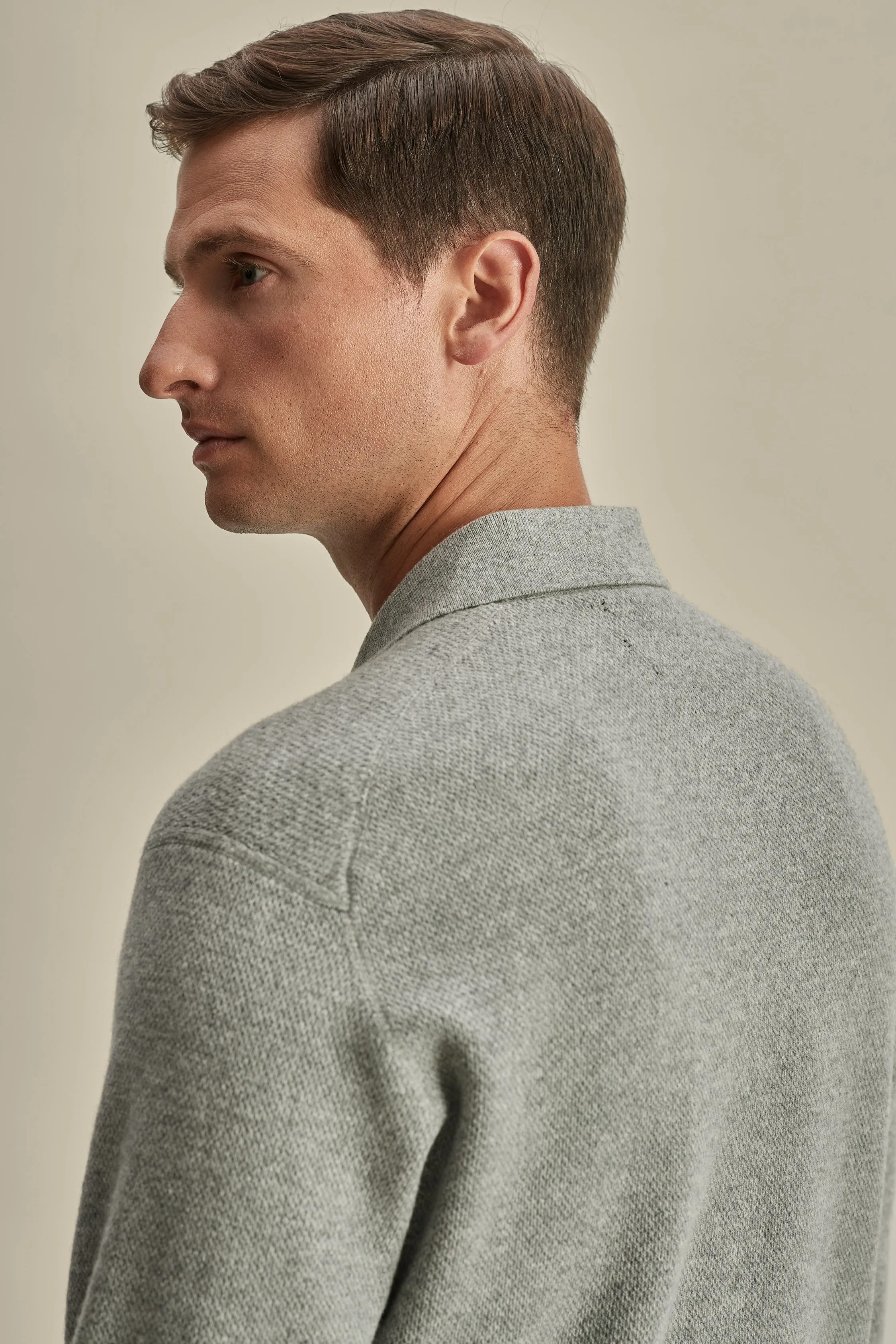 Japanese Wool Long Sleeve Polo Shirt