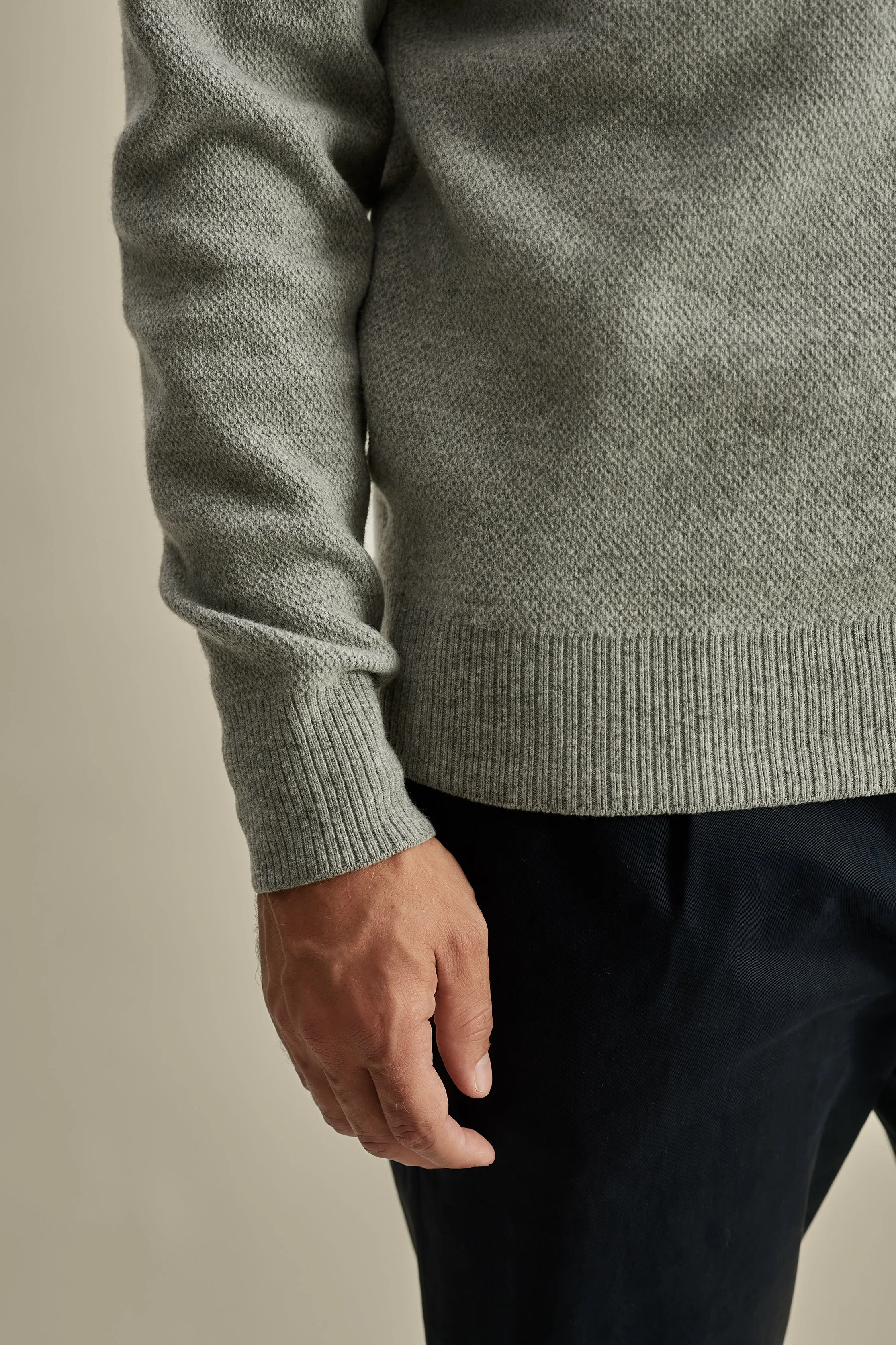 Japanese Wool Long Sleeve Polo Shirt