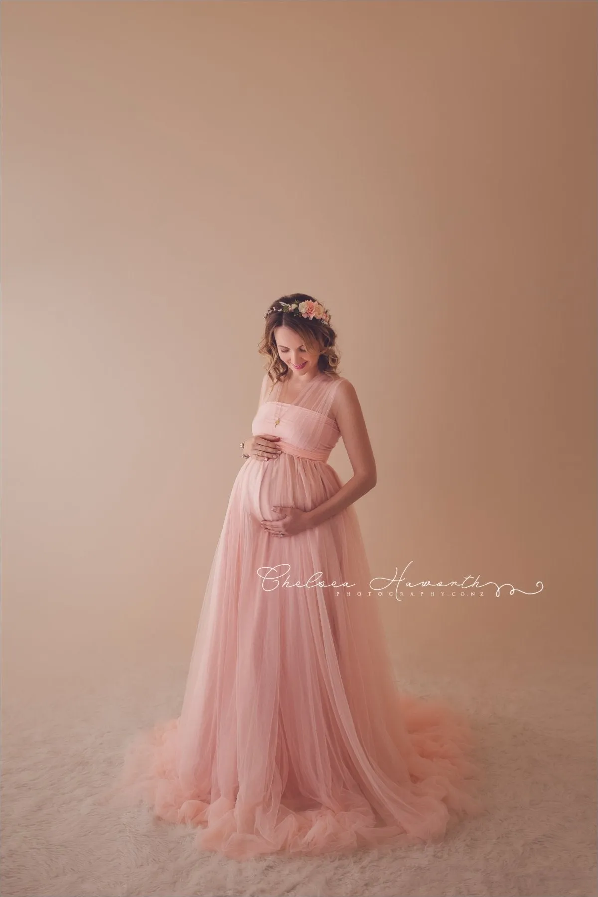 Kaitlyn Gown • Mesh Infinity Gown • Maternity Dress • Pregnancy Gown • Bridesmaid Dress • Senior Photos • Photo Shoot • Boho Dress | by Sew Trendy