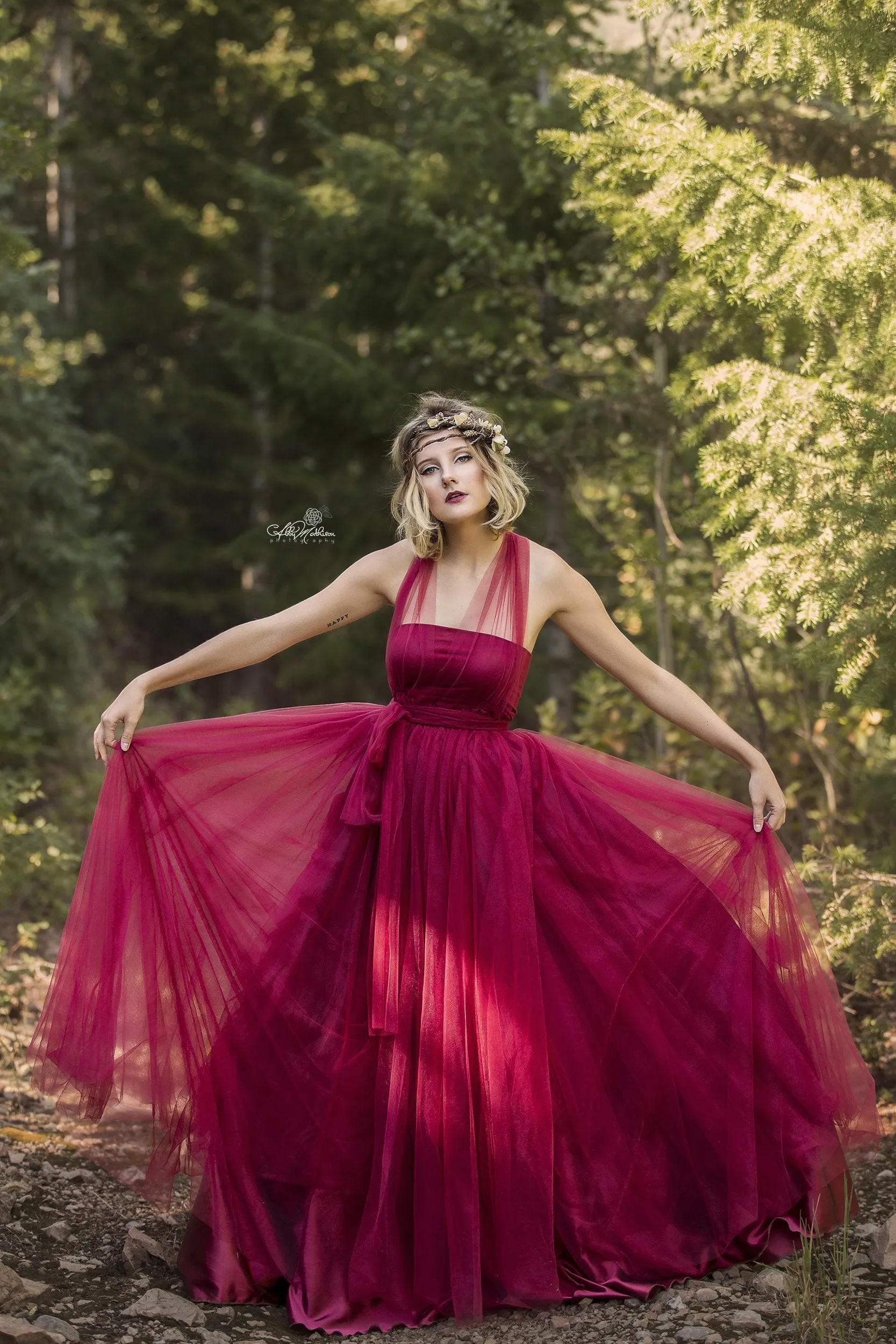 Kaitlyn Gown • Mesh Infinity Gown • Maternity Dress • Pregnancy Gown • Bridesmaid Dress • Senior Photos • Photo Shoot • Boho Dress | by Sew Trendy