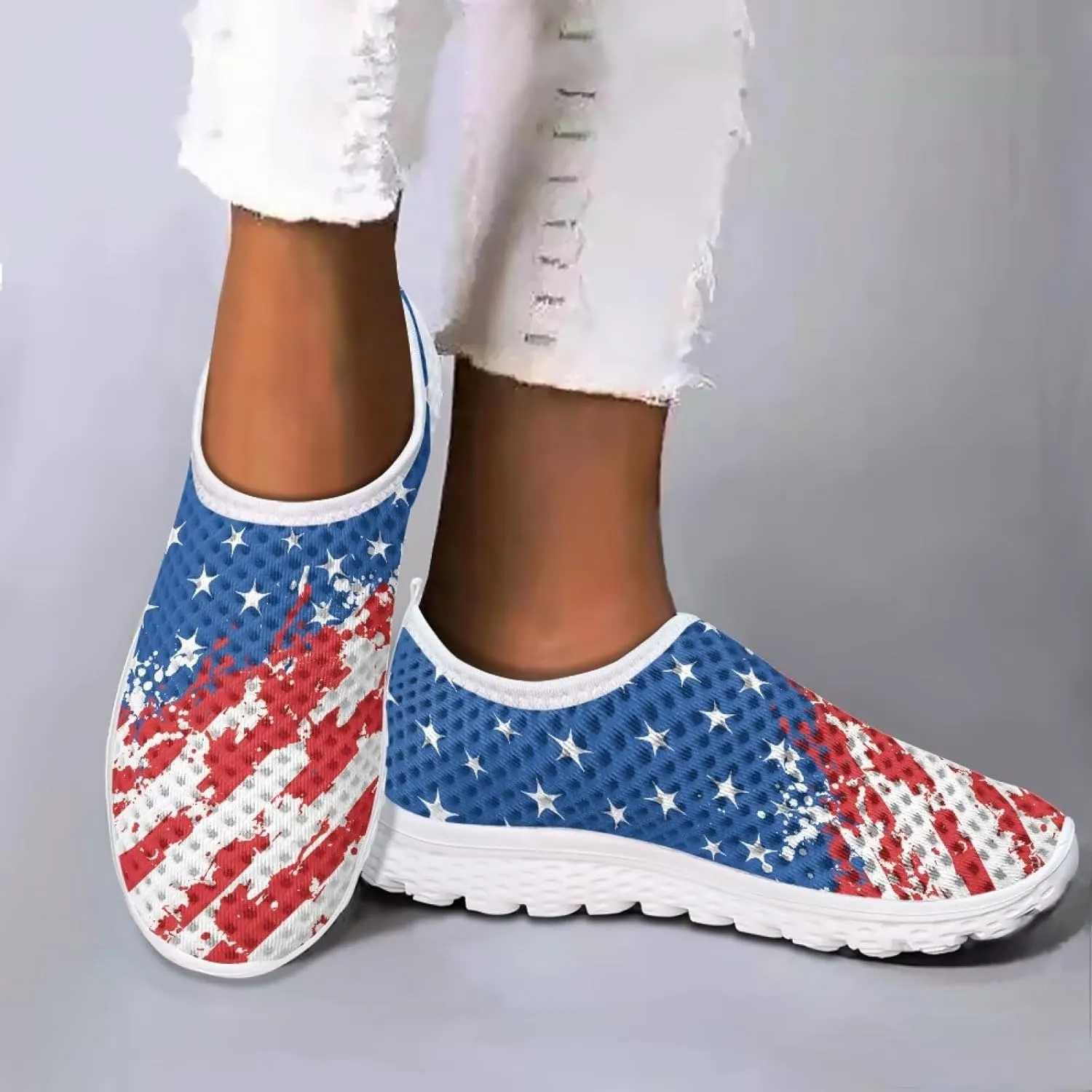KEIAHUAN Trendy Women Road Running Shoes Non-Slip Tennis Training Shoes Casual Lightweight Sneakers