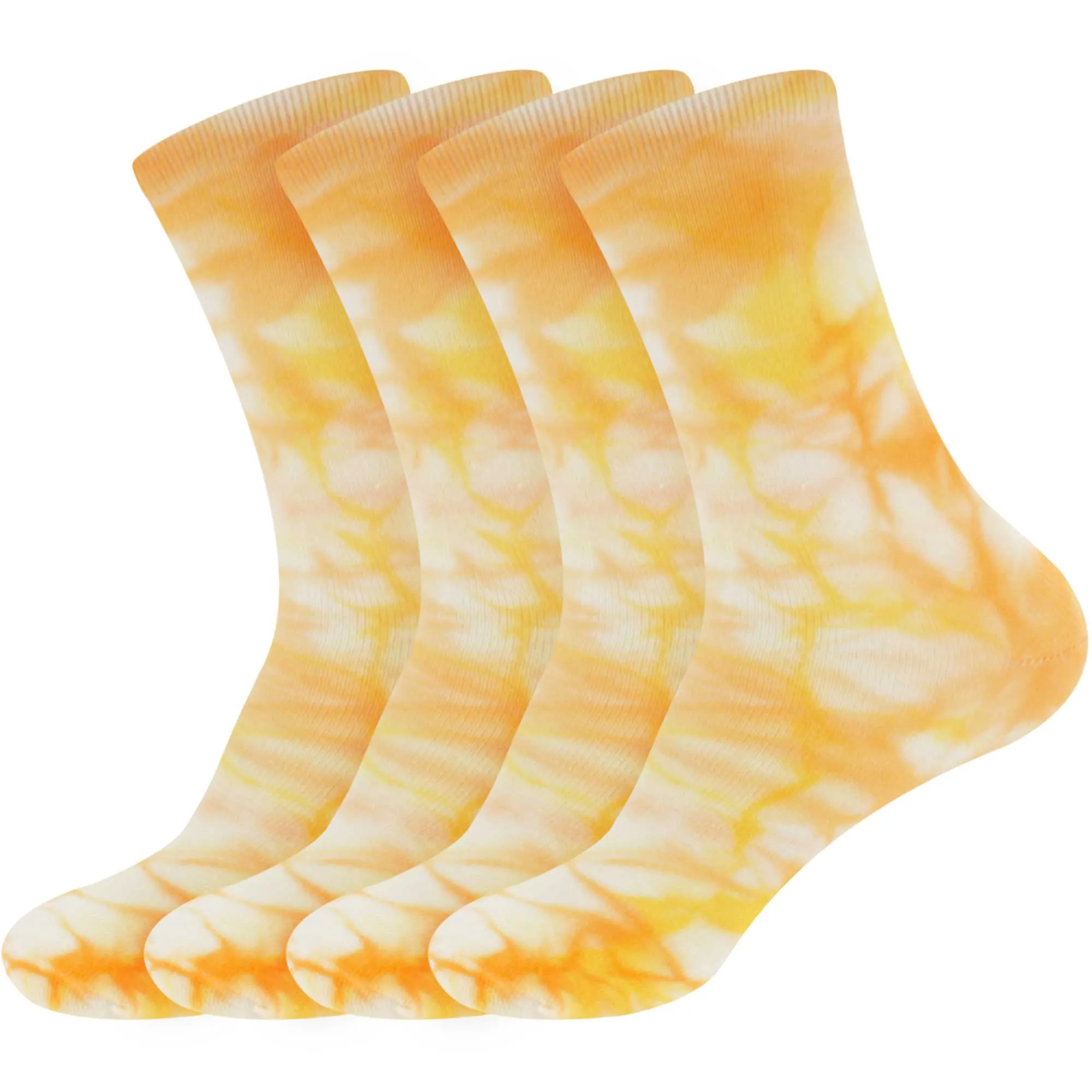 Men's Bamboo Fiber Tie Dye Crew Socks, 4 Pairs