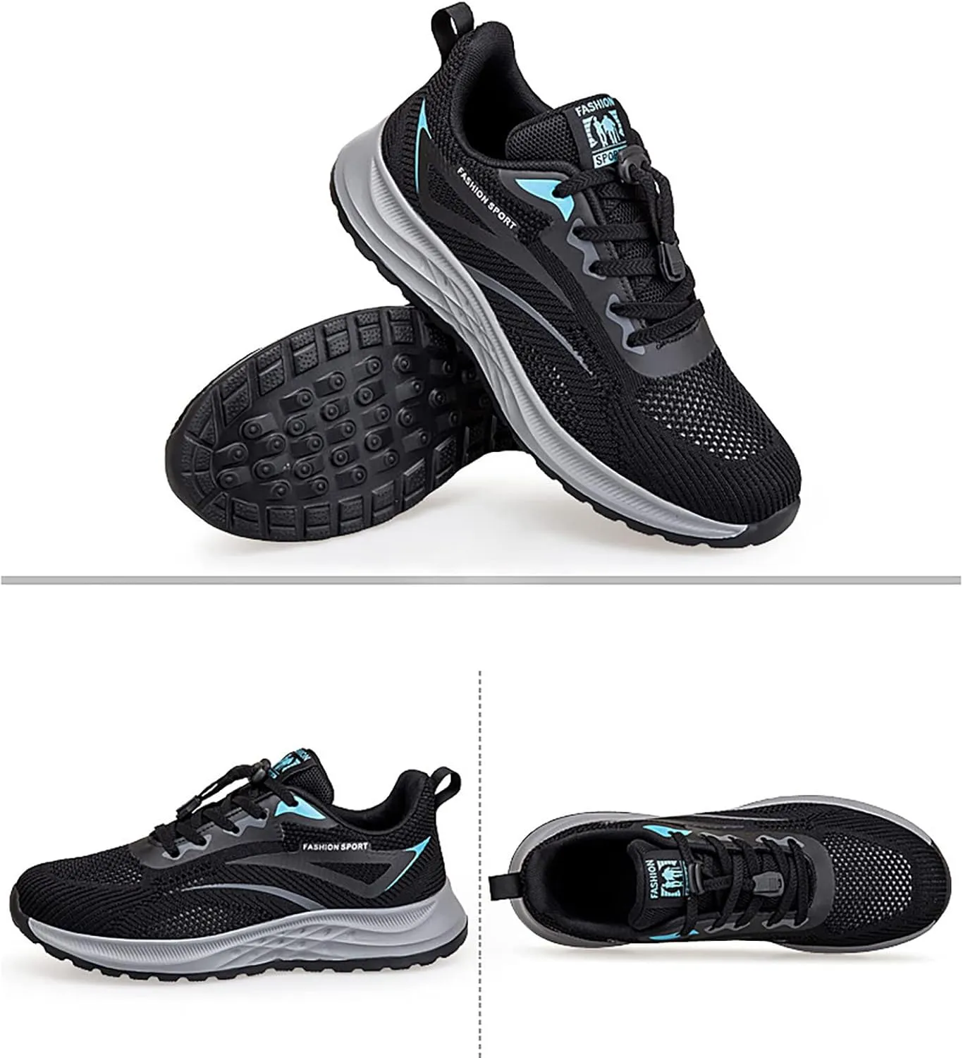 Men's Non Slip Running Shoes Ultra Light Breathable Casual Walking Shoes Fashion Sneakers Mesh Workout Sports Sneaker with Soft Sole Summer and Spring Hiking Footwear