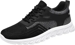 Mens Running Shoes Comfortable Sport Athletic Gym Sneakers Non Slip Breathable Mesh Lightweight Tennis Fashion Workout Casual Lace Up Shoes for Men Daily Walking