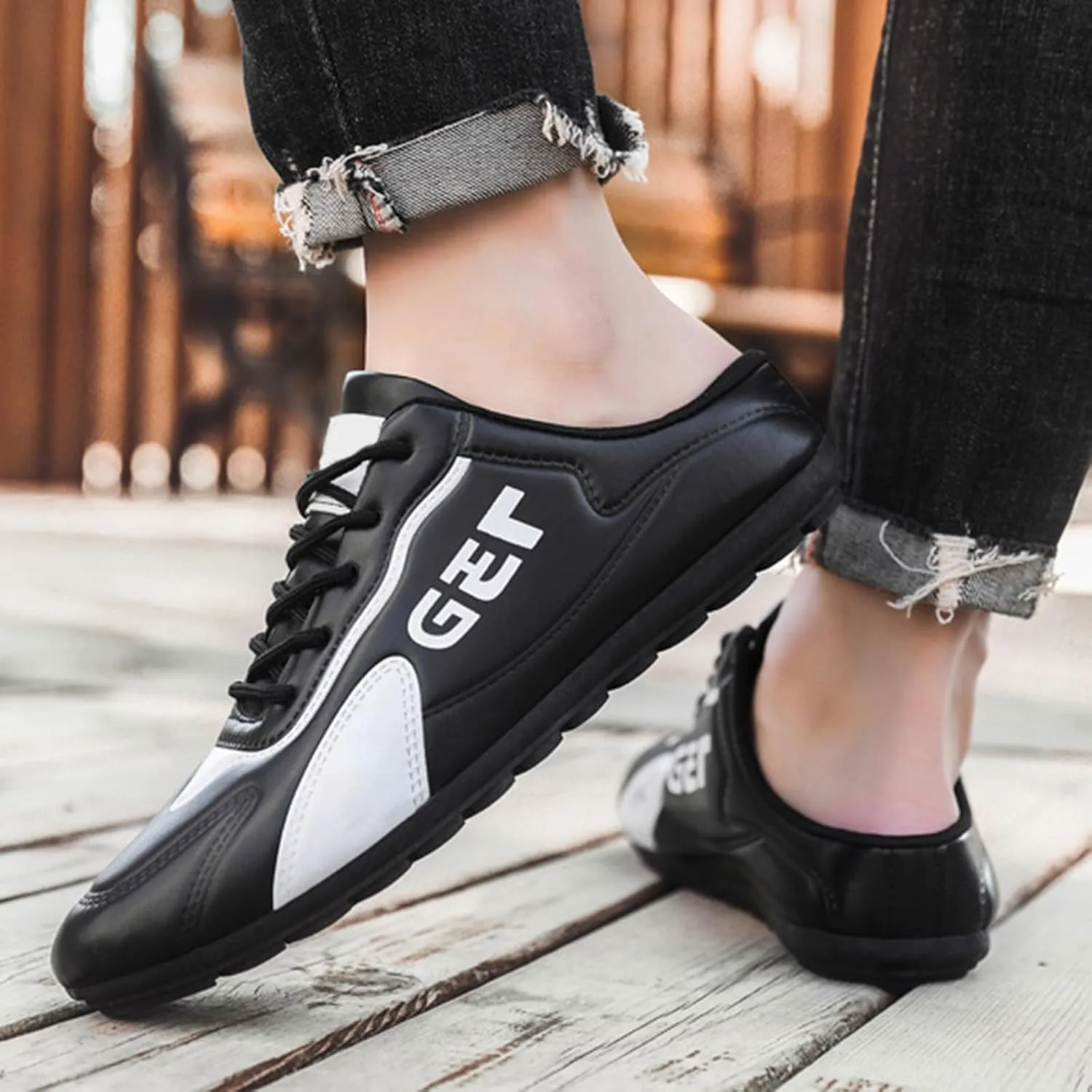 Men's Slip on Walking Shoes Comfortable Memory Foam Ultra Lightweight Breathable Fashion Sneakers Non Slip Arch Support Cushioning Training Gym Shoes Wide Width