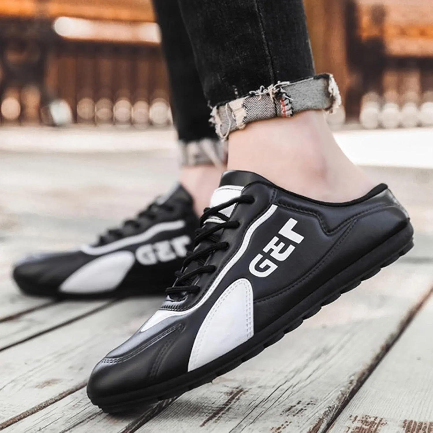 Men's Slip on Walking Shoes Comfortable Memory Foam Ultra Lightweight Breathable Fashion Sneakers Non Slip Arch Support Cushioning Training Gym Shoes Wide Width