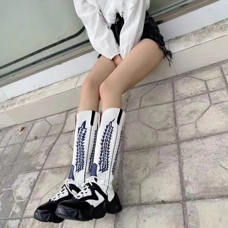 Modern Design Y2k Western Cowgirl Boots Sneaker Style