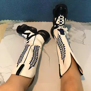 Modern Design Y2k Western Cowgirl Boots Sneaker Style