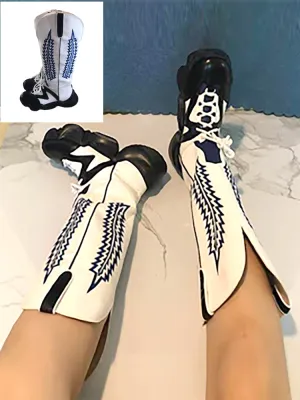 Modern Design Y2k Western Cowgirl Boots Sneaker Style