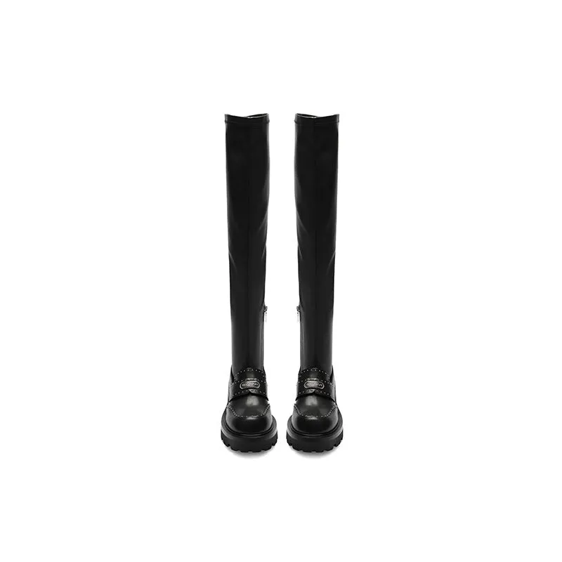 Modern School Retro Stretch Boots