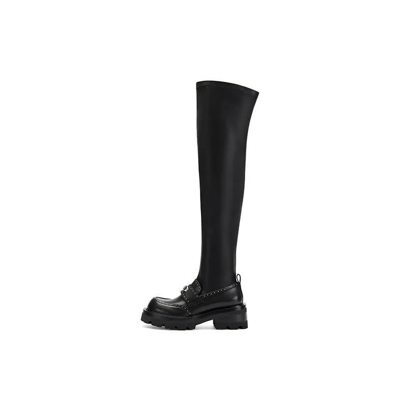 Modern School Retro Stretch Boots