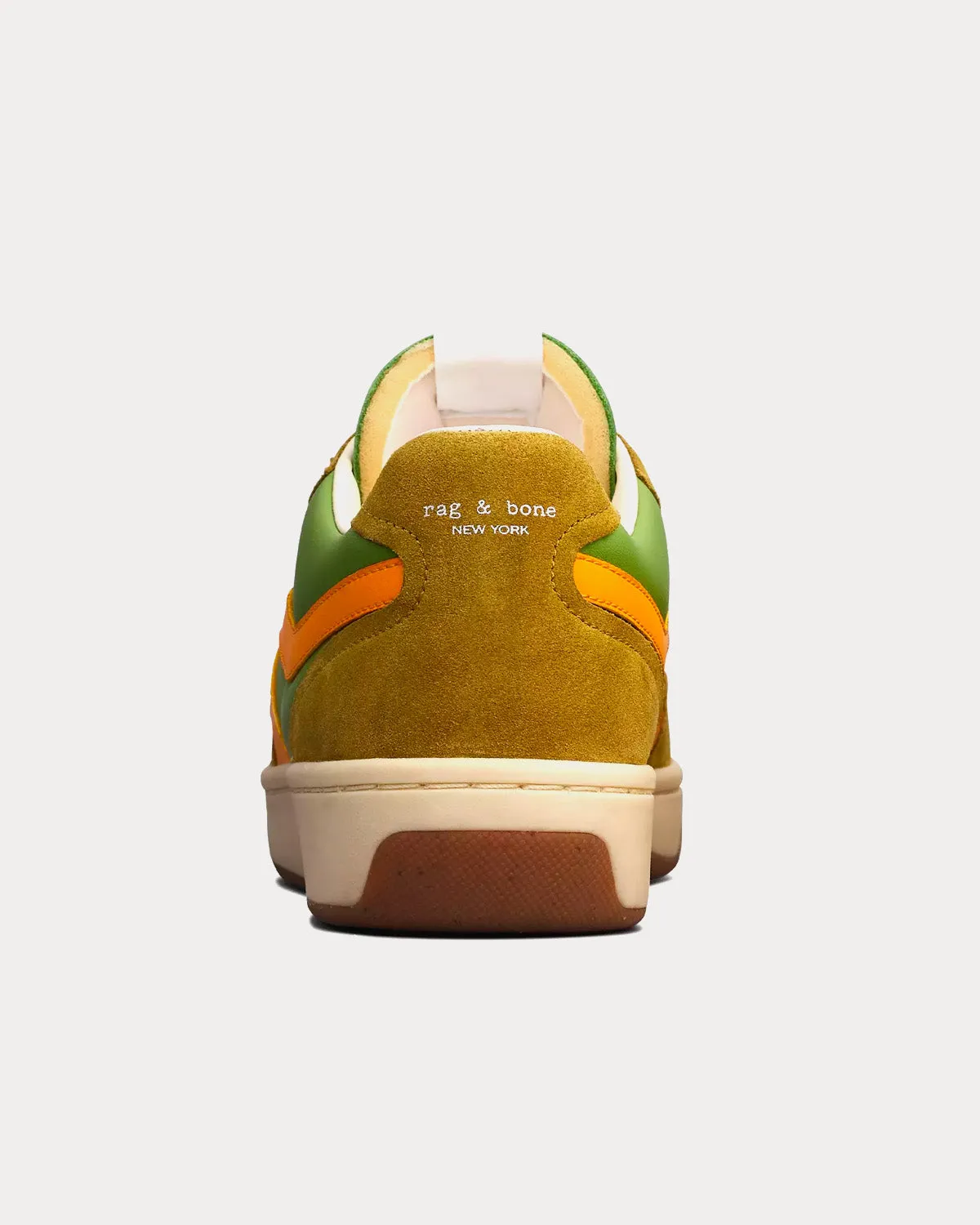 Retro Court Leather Lime / Deep Yellow Low Top Sneakers