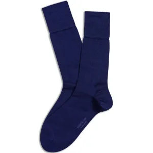 Royal Blue Mousse of Modal Mid-Calf Socks - Marcoliani