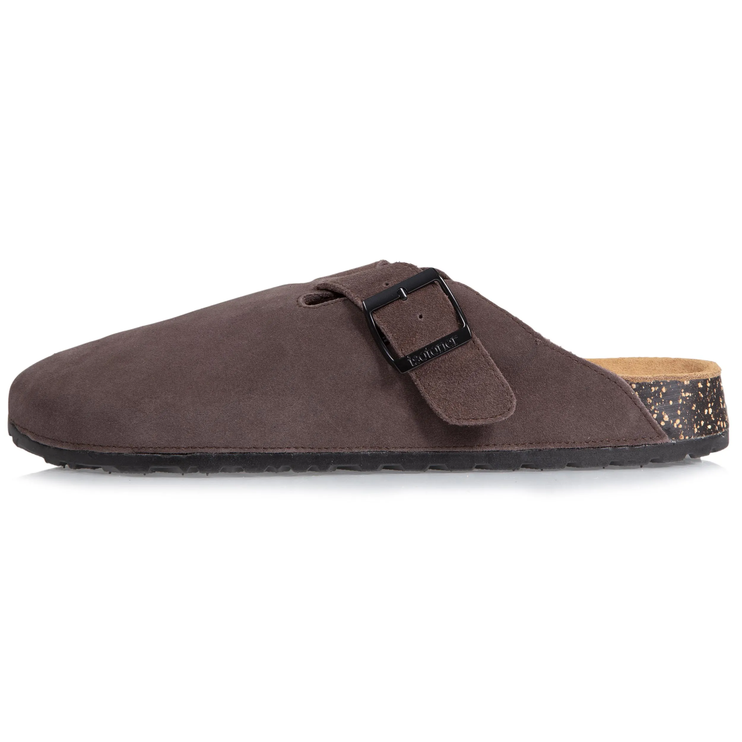 Sabots mules cuir Homme Chocolat