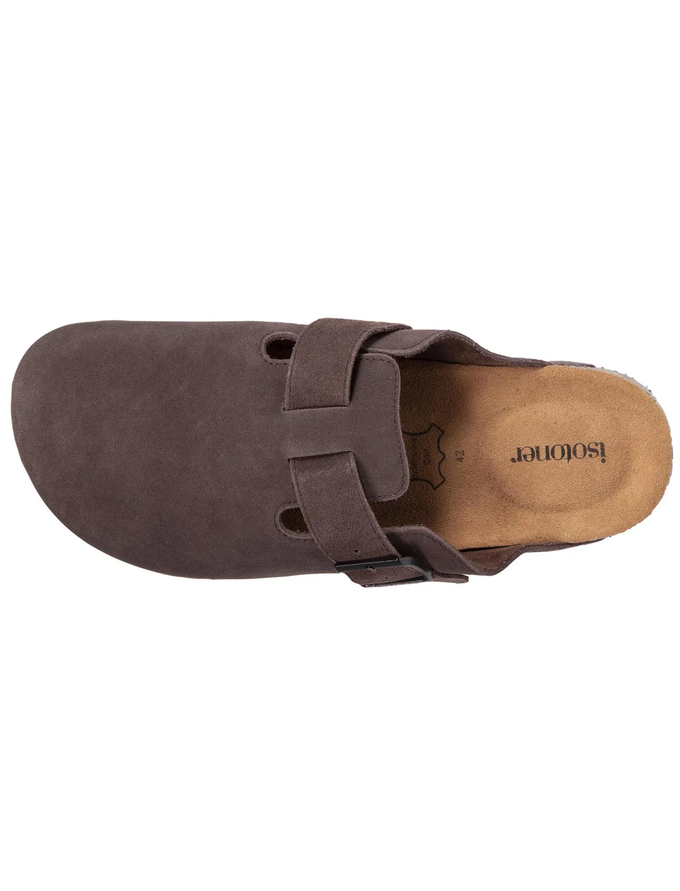 Sabots mules cuir Homme Chocolat