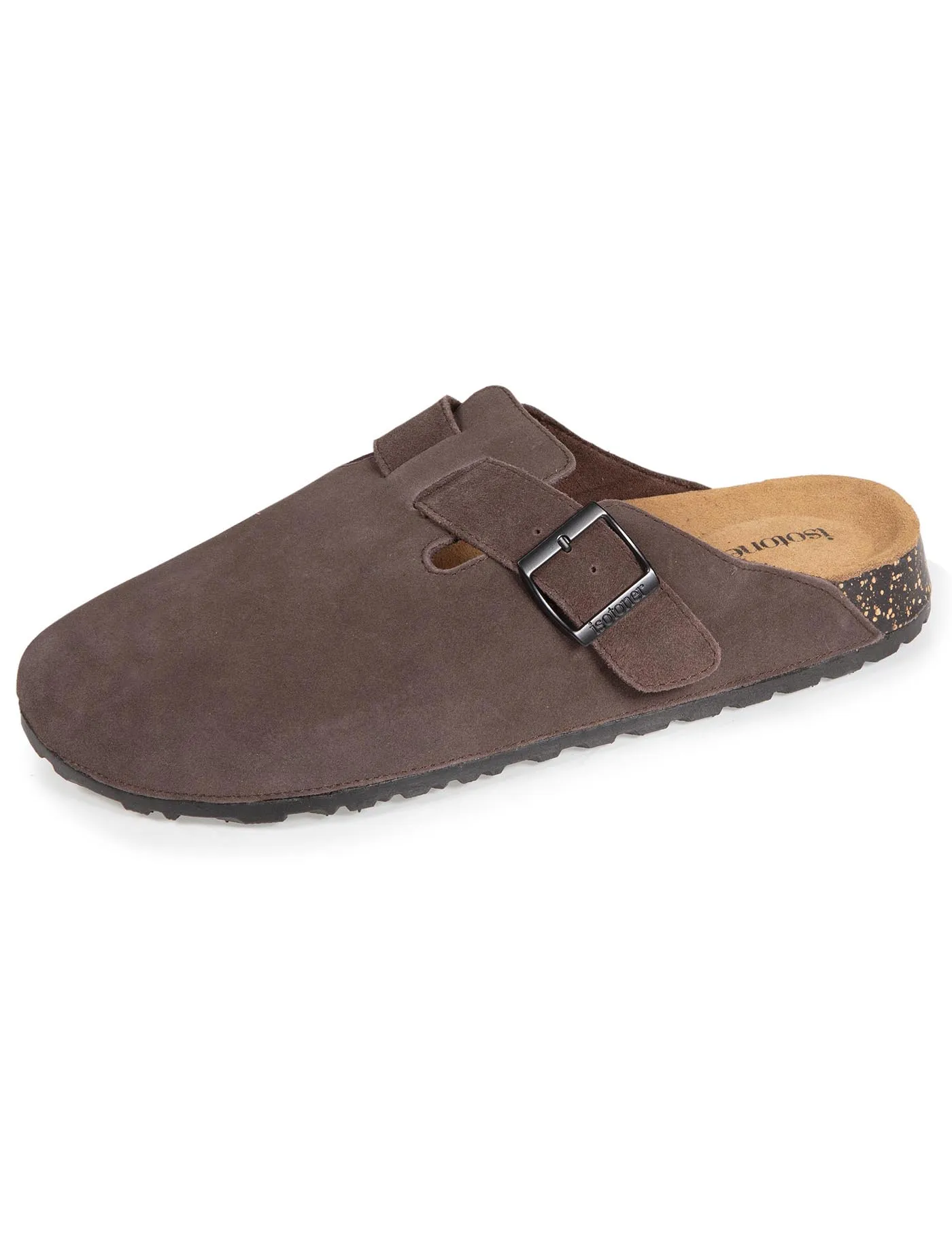 Sabots mules cuir Homme Chocolat