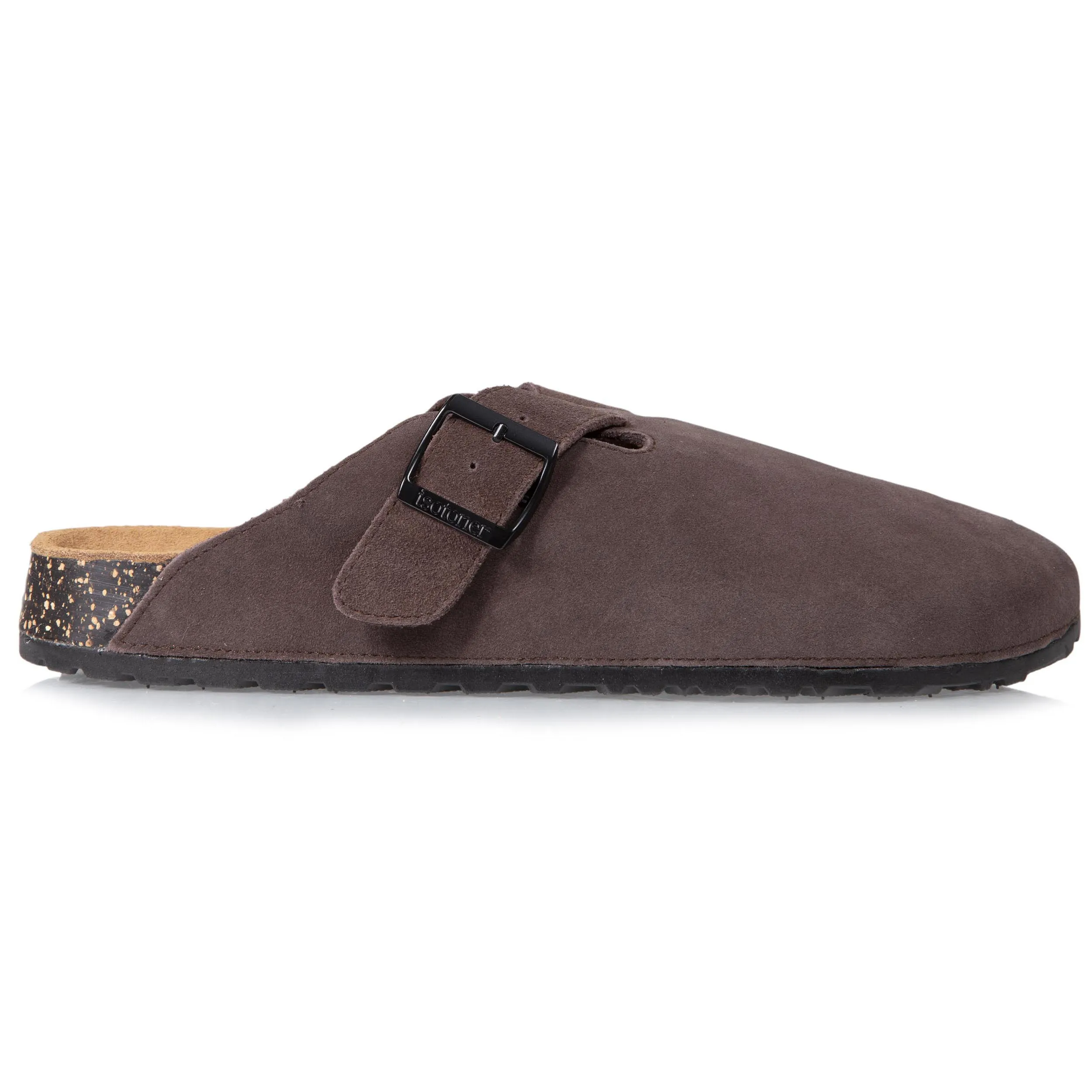 Sabots mules cuir Homme Chocolat