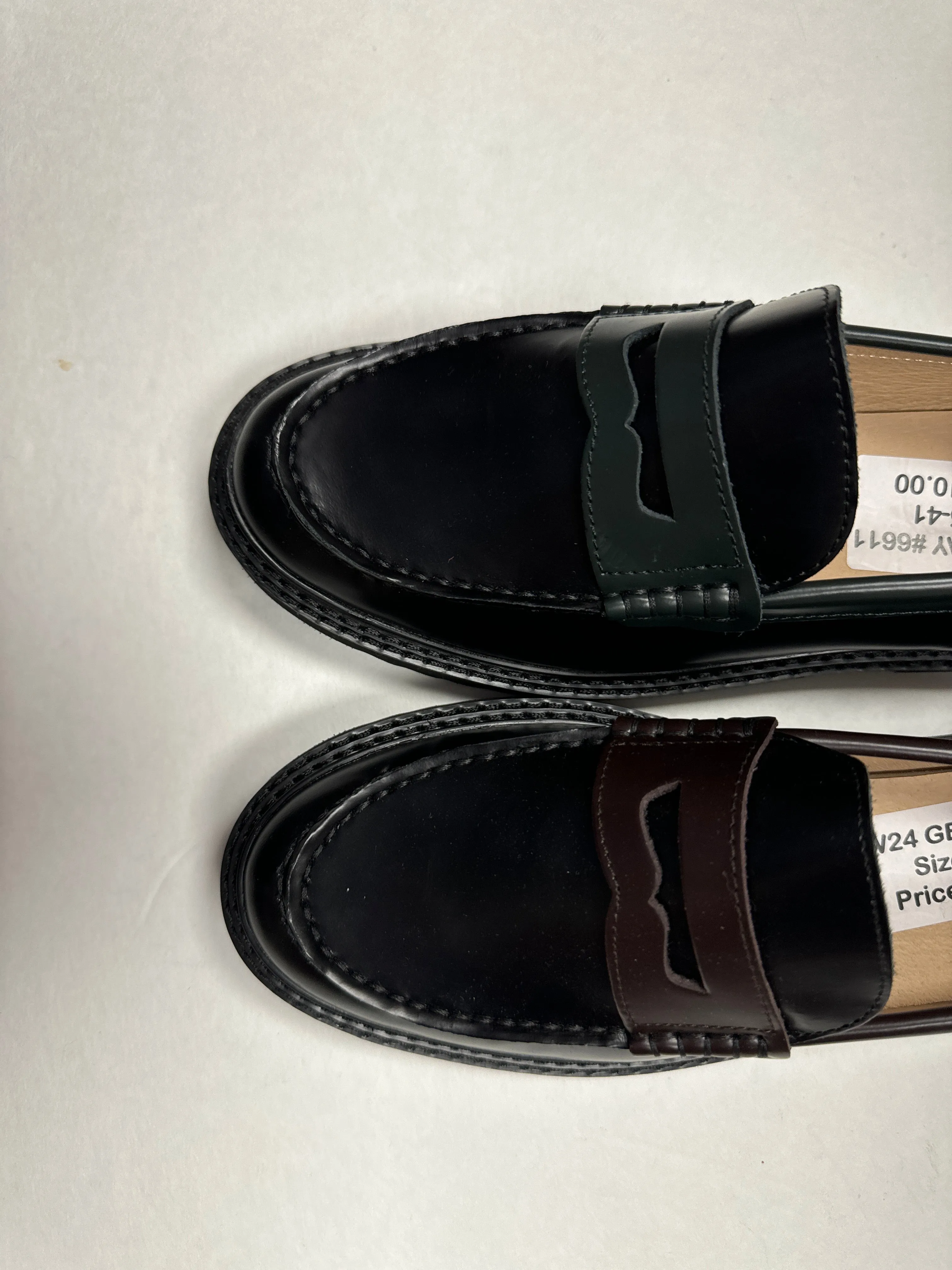 SALE FW24 Venettini London10 Classic Thick Sole 2 Tone Penny Loafer