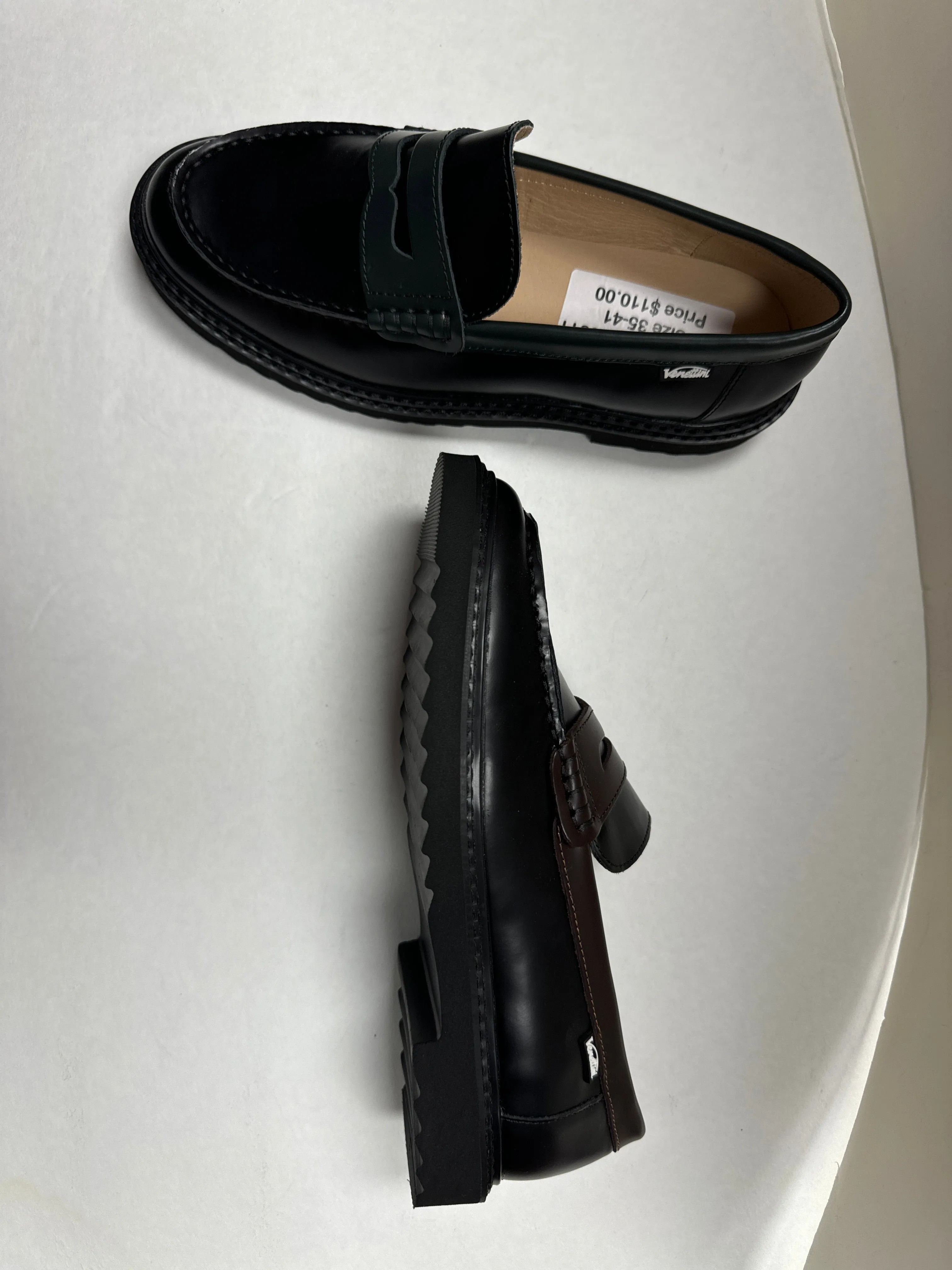 SALE FW24 Venettini London10 Classic Thick Sole 2 Tone Penny Loafer
