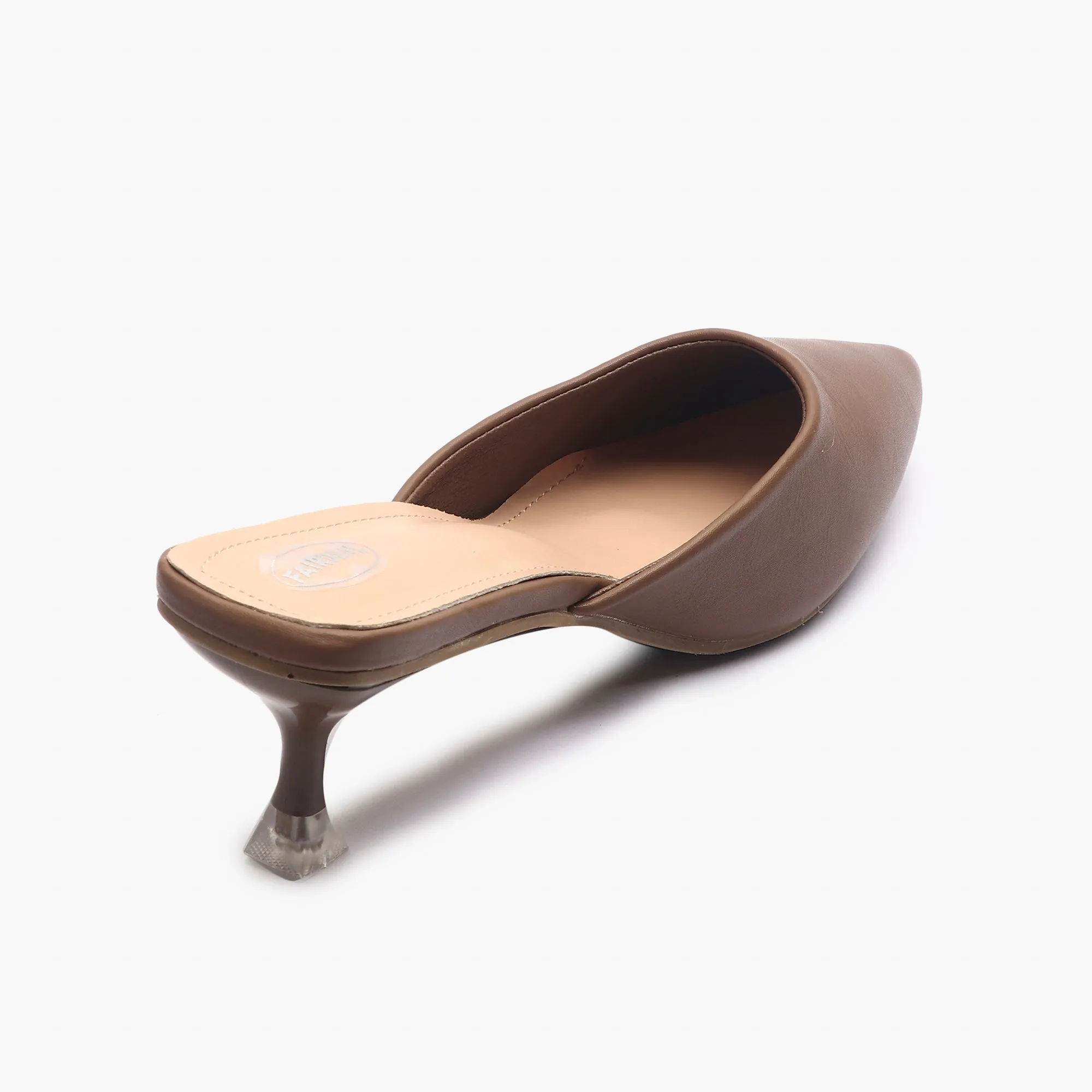 Sculptural Heel Mules